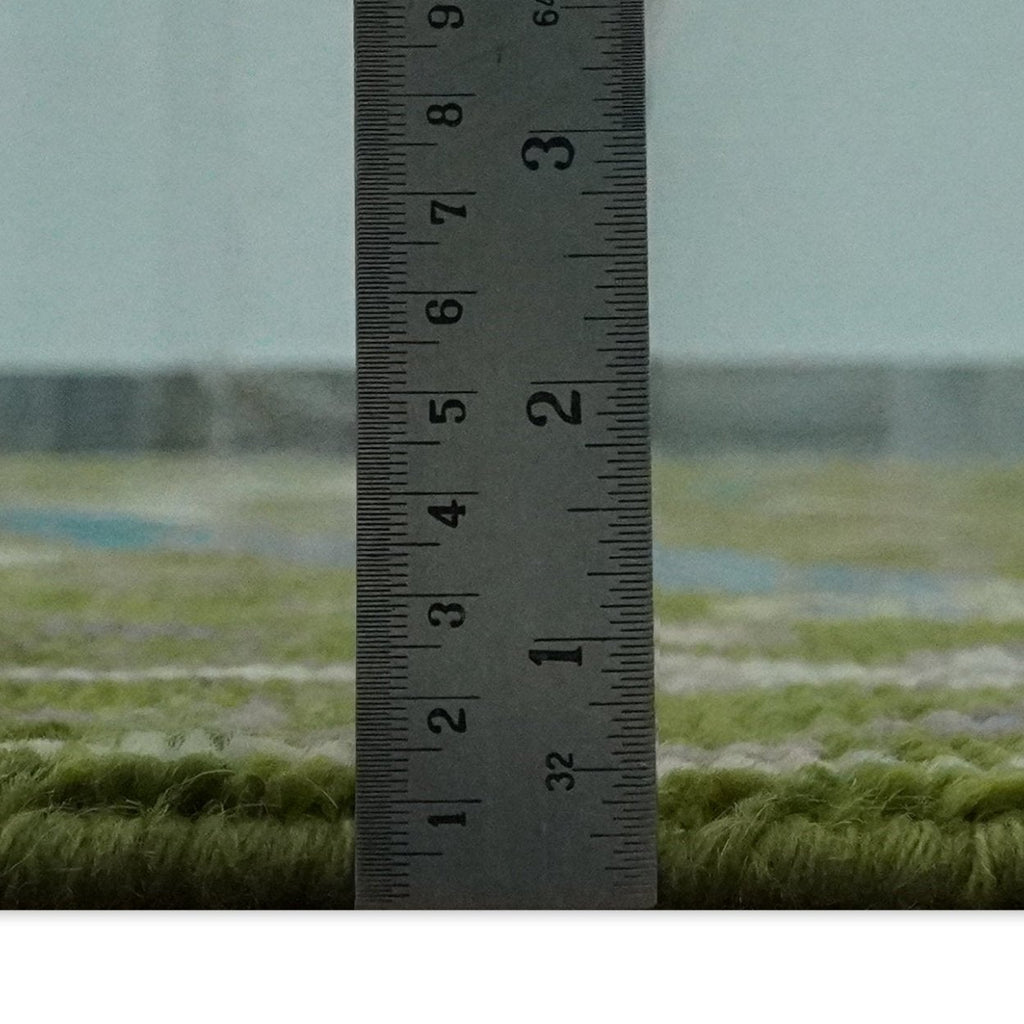 The Green Jungle Life Teal and Peach Peacock Bird Hand Knotted Custom Made Wool Area Rug