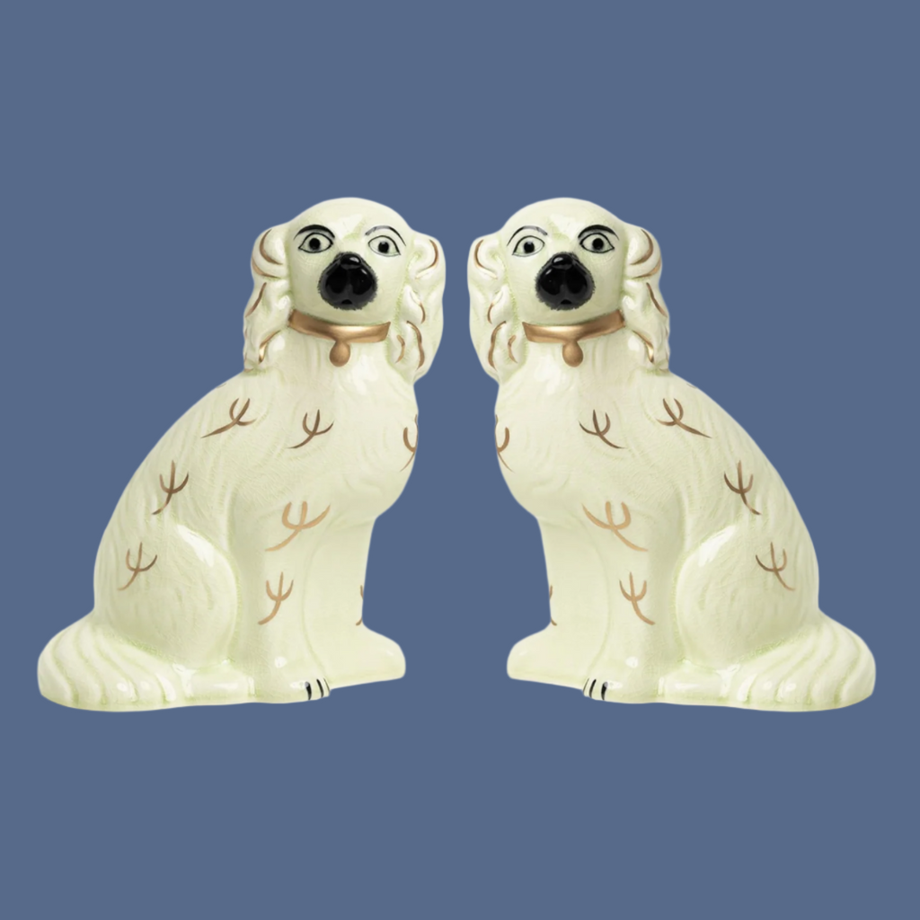 Ivory & Gold Staffordshire Dogs - SmithHönig