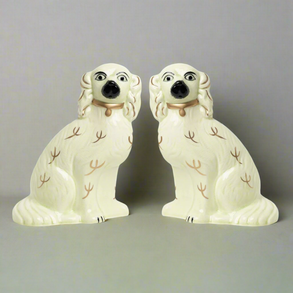 Ivory & Gold Staffordshire Dogs - SmithHönig