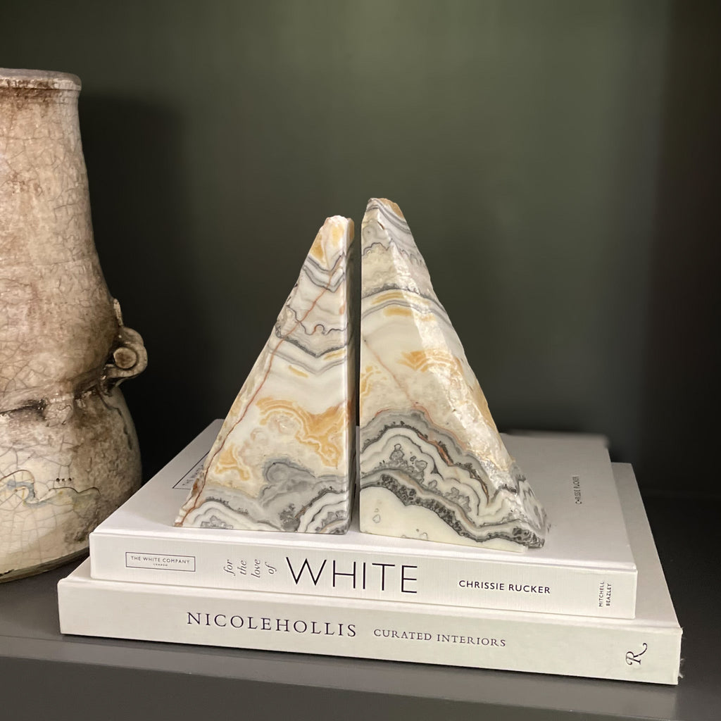 Zebra Calcite Bookend Pair