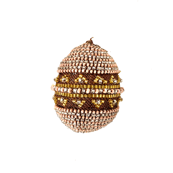 Hand Woven Beaded Egg Ornament
