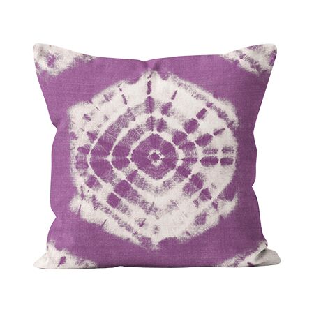 Shibori Berry Linen Textured Pillow