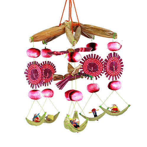 Peruvian Hanging Mobile - Pink
