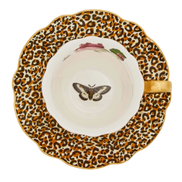 Spode Creatures of Curiosity Leopard Fluted Teacup and Saucer
