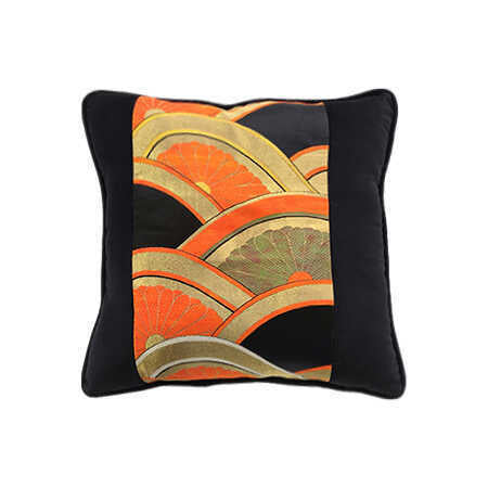 Vintage Orange/Gold Obi Pillow