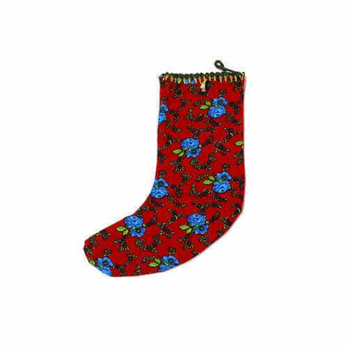 Vintage Kilim Stocking with Small Floral Detail