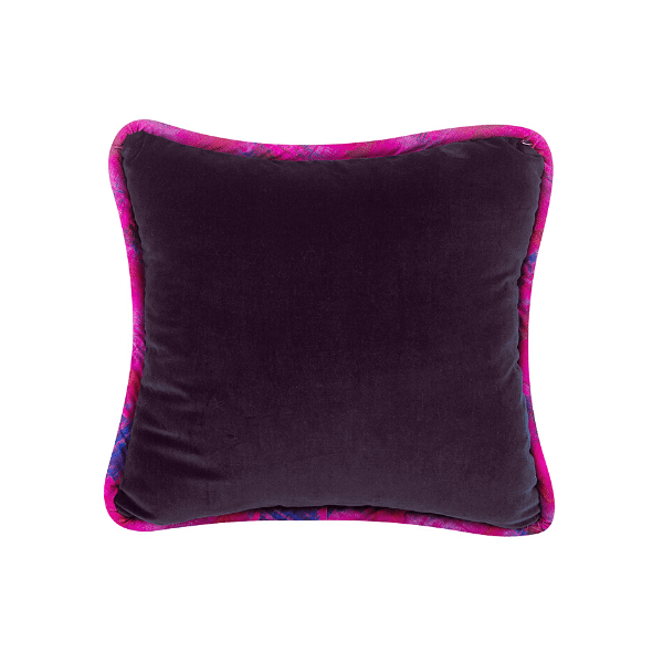 Luxurious Velvet Pillow - Dark Purple with Navajo Road Welt 22x22