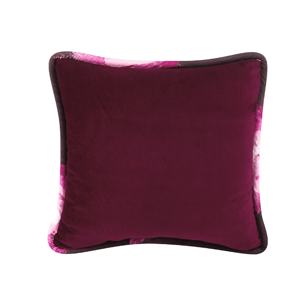 Luxurious Velvet Pillow - Burgundy with Ashes of Roses Welt 18x18