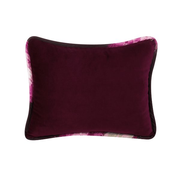 Luxurious Velvet Pillow - Burgundy with Ashes of Roses Welt 16x20
