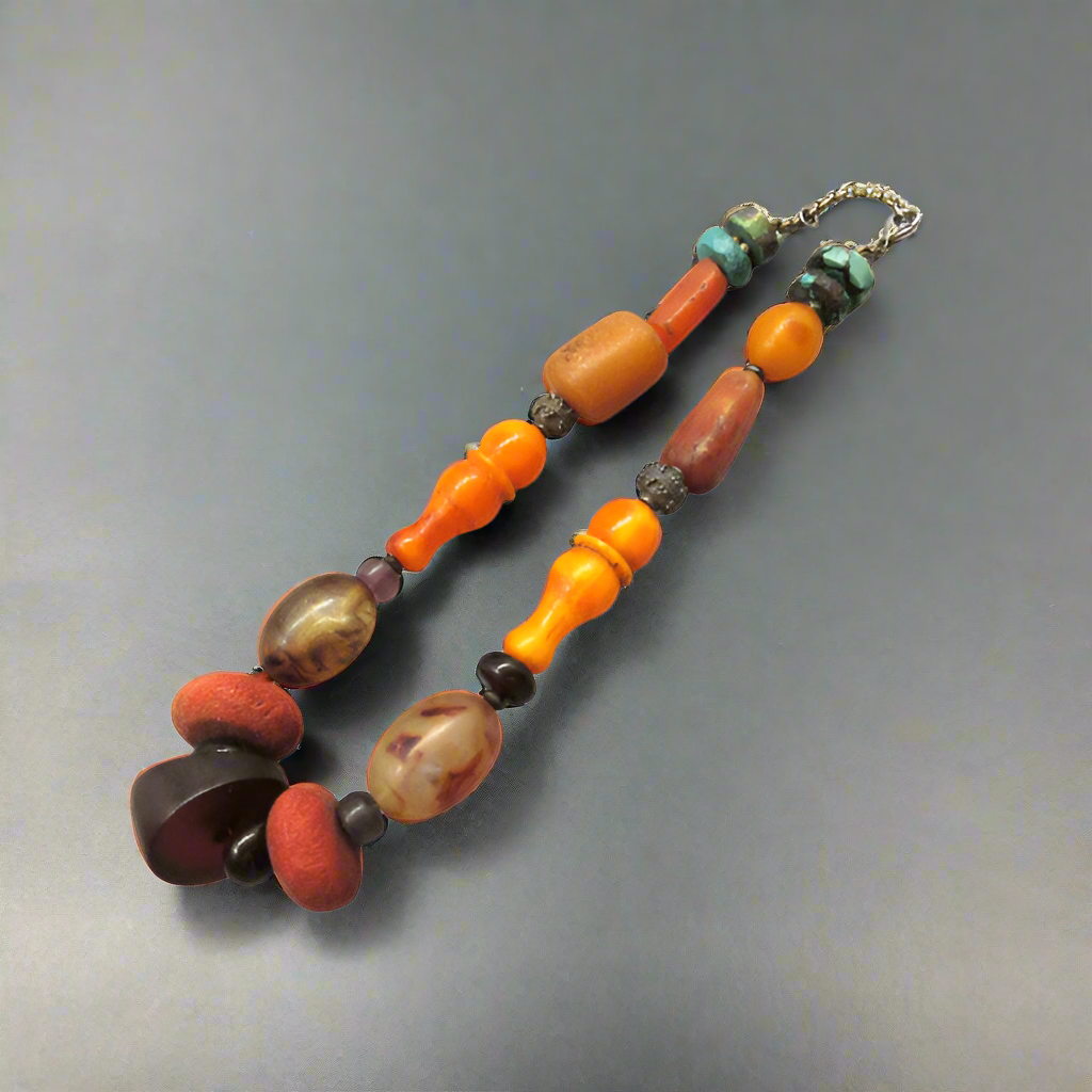 Antique Faturan Bakelite Coral Necklace SmithHönig