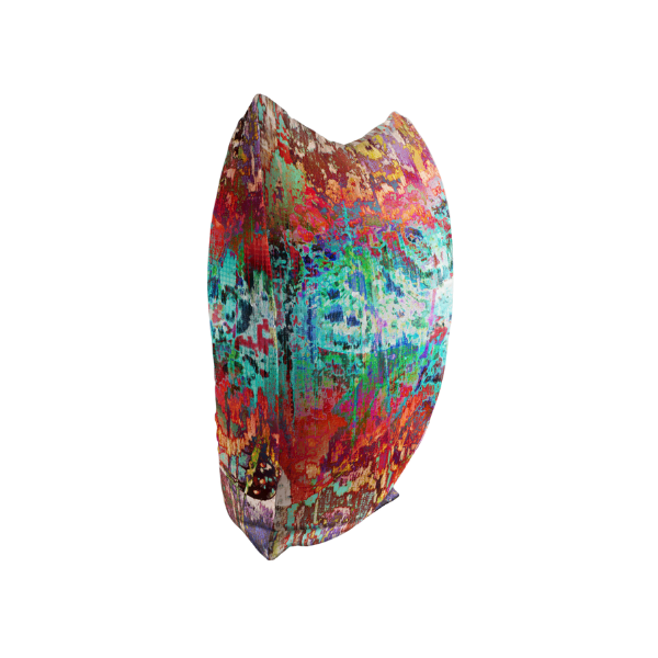 Abstract Jewel-Toned Pillow - Bisnagar Stripe