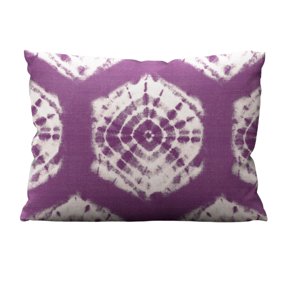 Purple Tie Dye Pillow - Shibori Berry