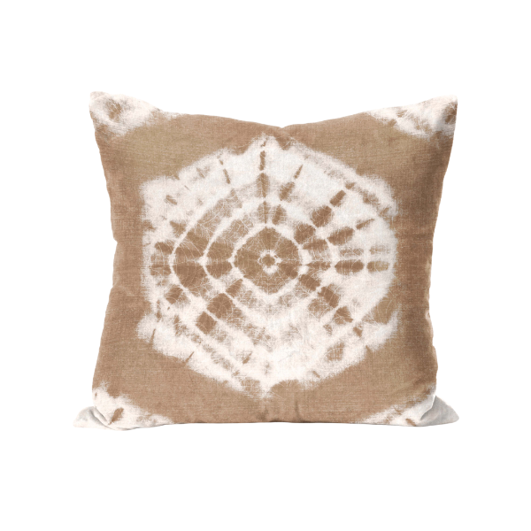 Lumbar Velvet Pillow - Luxury Vegan - Shibori Sand