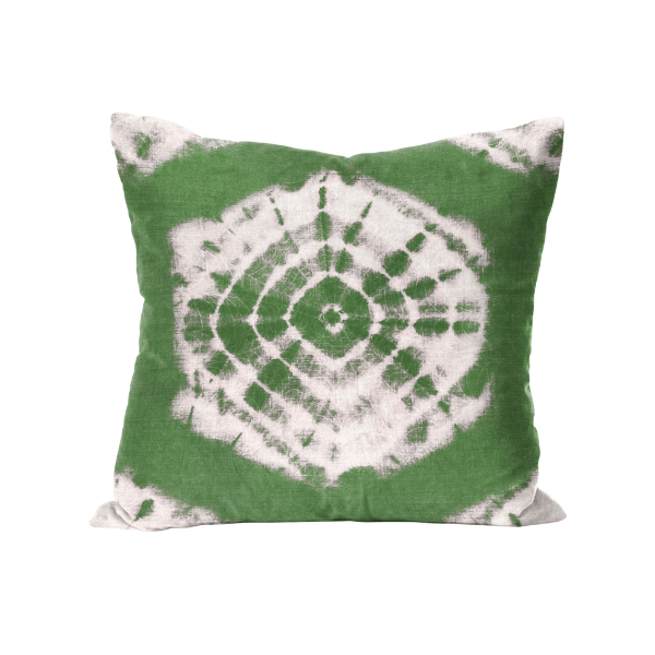 Tie Dye Green Shibori Luxury Pillow - Shibori Moss