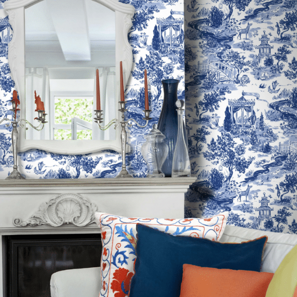 Sample Pack - Summer House Peel and Stick Wallpaper - Color: Navy