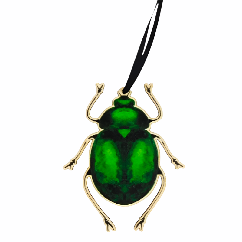 Green Beetle Hanging Ornament