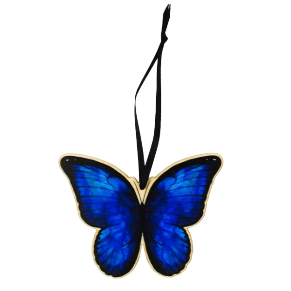 Morpho Blue Butterfly Hanging Ornament