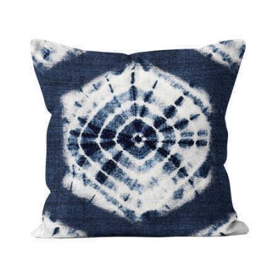 Lumbar Outdoor Pillow - Shibori Indigo