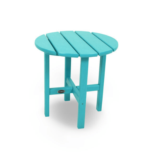 Round 18” Outdoor Side Table - Turquoise