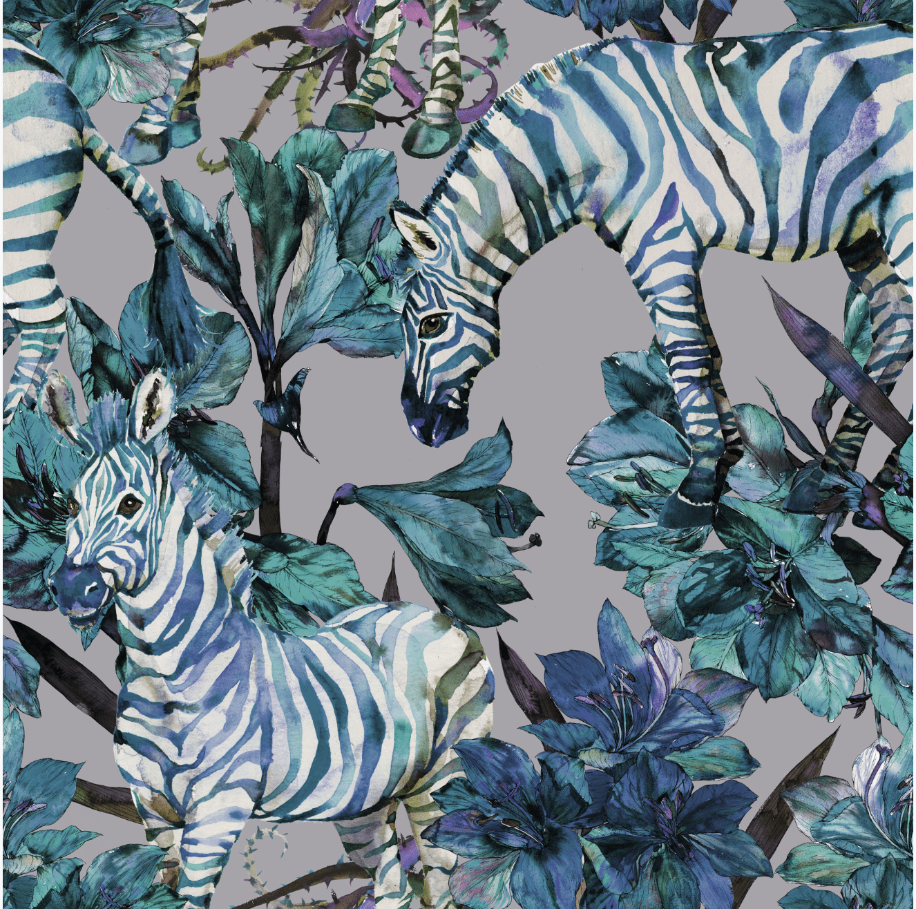 Meet Moxie. She’s bold, adventurous and part of our new take on animal prints. Our newest line of fabrics, wallpaper and trim come in a debut color way of lavender and teal and feature a large-scale watercolor zebra, named Moxie, of course. 