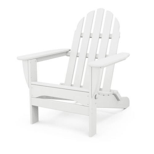 Classic Folding Adirondack Chair - White