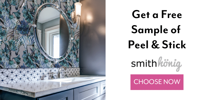 An Easy Bathroom Upgrade with Peel and Stick Wallpaper - SmithHönig