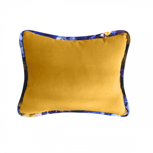 Luxurious Velvet Pillow - Gold with Bryony Storm Noir Welt 16x20