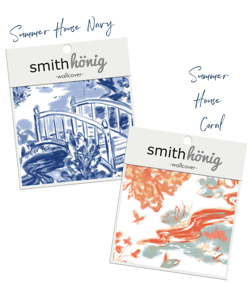 Discover SmithHonig’s newest wallpaper pattern, Summer House. It’s a toile wallpaper with a classic/modern twist. Available in 2 colorways!